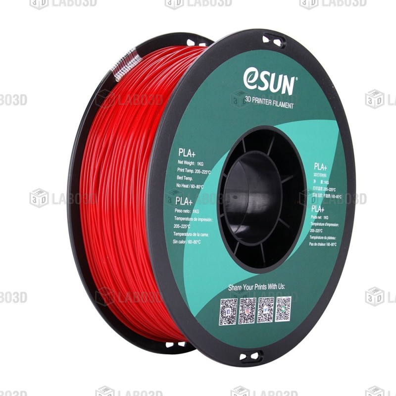 eSun - PLA+ - Rouge Feu (Fire Engine Red) - 1.75mm - 1 Kg eSun - PLA+ - Rouge Feu (Fire Engine Red) - 1.75mm - 1 Kg