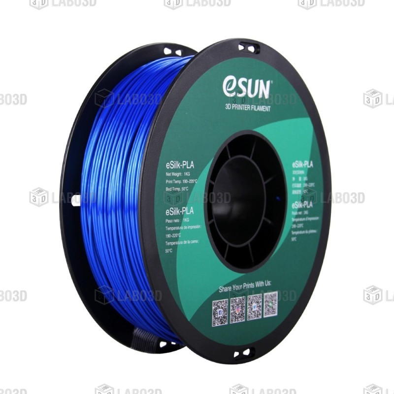 eSun - eSILK - Bleu (Blue) - 1.75mm - 1 Kg eSun - eSILK - Bleu (Blue) - 1.75mm - 1 Kg