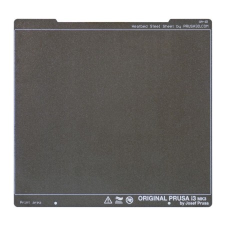 Prusa - Feuille en acier à  effet ressort avec double poudrage PEI Satin