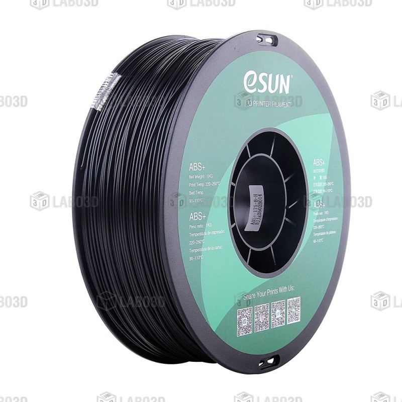 eSun - ABS+ - Noir (Black) - 1.75mm - 1 Kg eSun - ABS+ - Noir (Black) - 1.75mm - 1 Kg