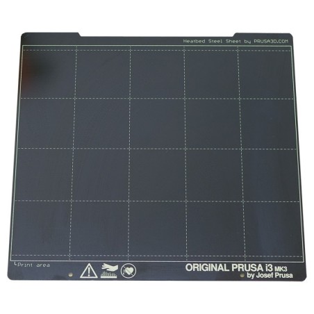 Prusa - Feuille en acier à  effet ressort avec double PEI lisse
