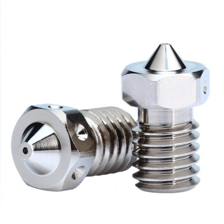 Buse type E3D V6 en Cuivre plaqué Nickel (Plated Copper) : 0.4mm - 1.75mm