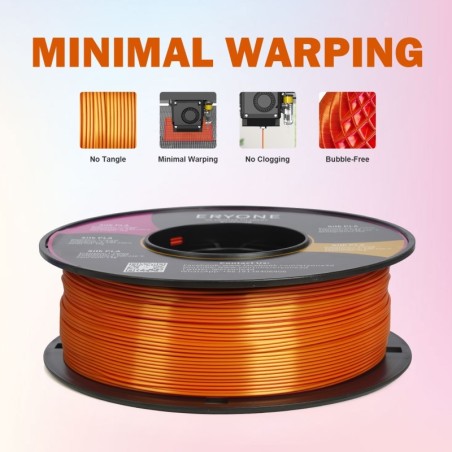 Eryone - PLA Silk Dual-Color - Rouge & Or (Red & Gold) - 1.75mm - 1 Kg
