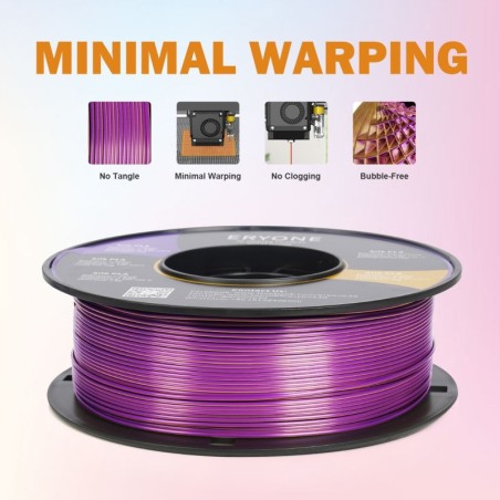 Eryone - PLA Silk Dual-Color - Or & Violet (Gold & Purple) - 1.75mm - 1 Kg