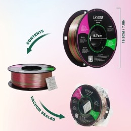 Eryone - PLA Silk Dual-Color - Rouge & Vert (Red & Green) - 1.75mm - 1 Kg