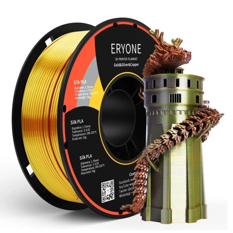 Eryone - PLA Silk Triple-Color - Or & Argent & Cuivre (Gold