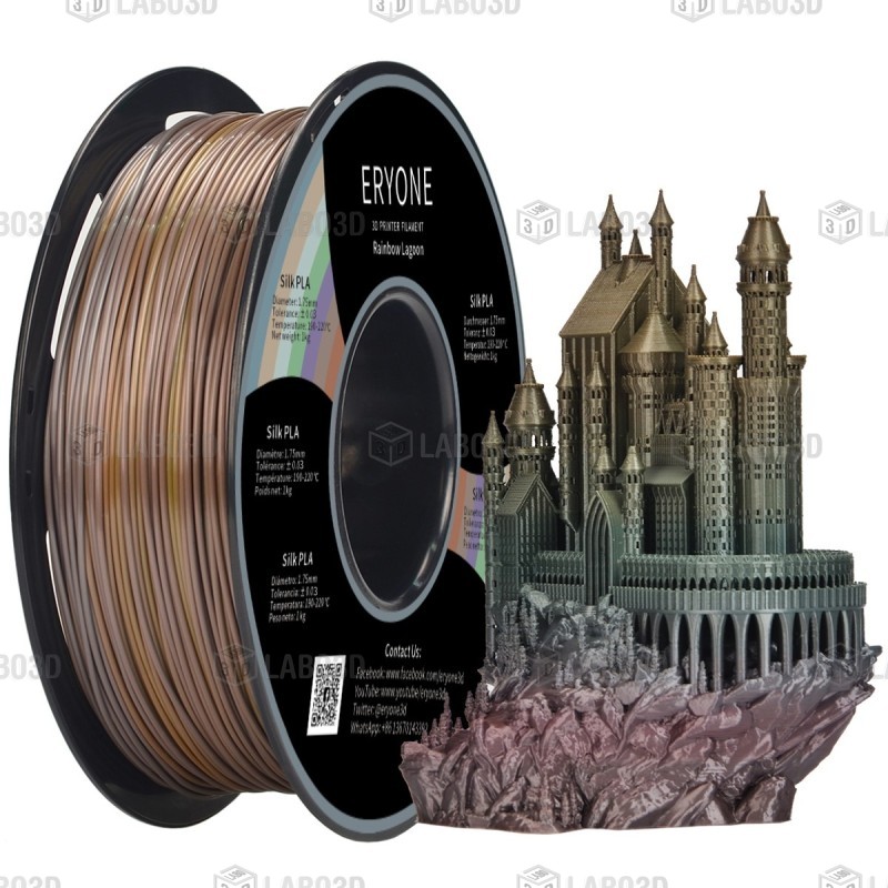 Eryone - PLA - Silk Rainbow Lagoon - 1.75mm - 1 Kg