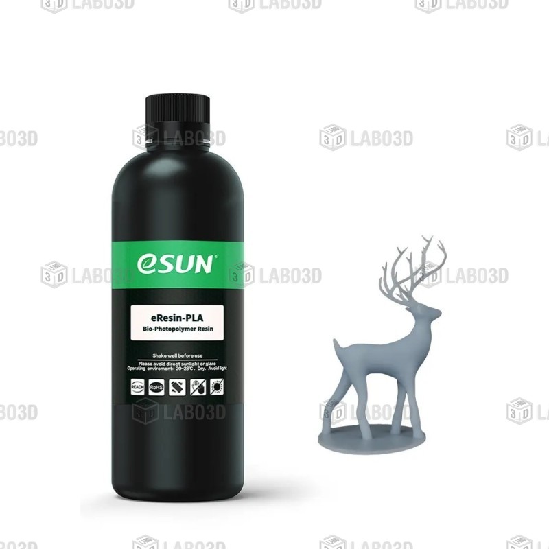 eSUN - eResin PLA-Bio-Photopolymer - Gris (Grey) - 1 kg eSUN - eResin PLA-Bio-Photopolymer - Gris (Grey) - 1 kg