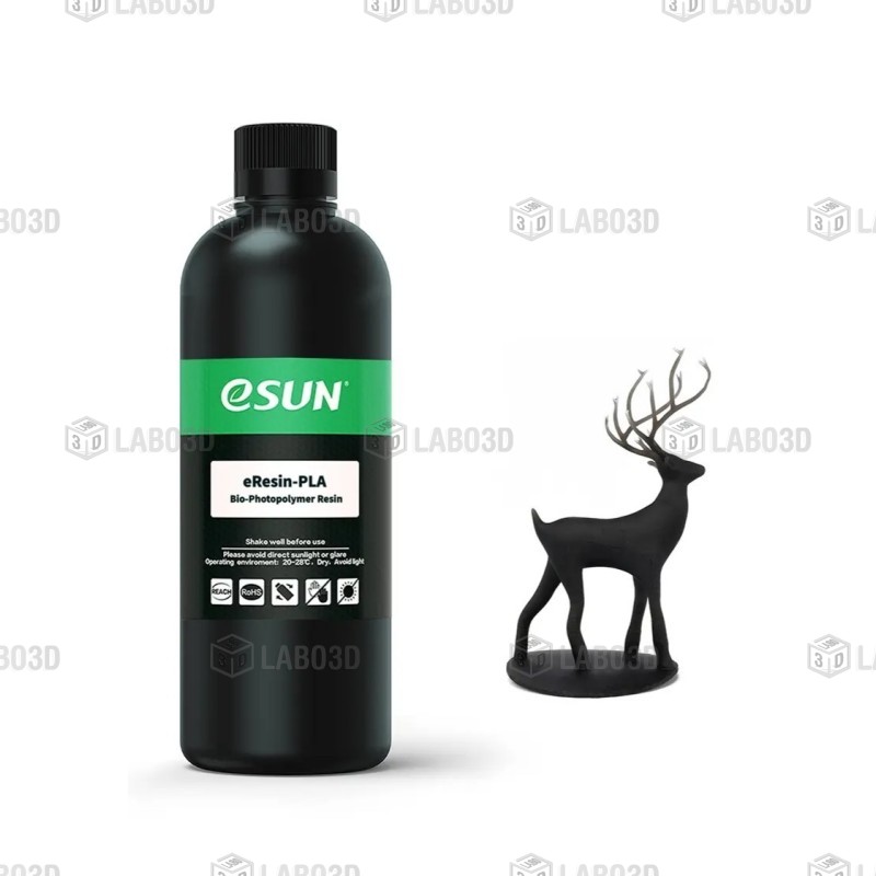 eSUN - eResin PLA-Bio-Photopolymer - Noir (Black) - 1 kg eSUN - eResin PLA-Bio-Photopolymer - Noir (Black) - 1 kg