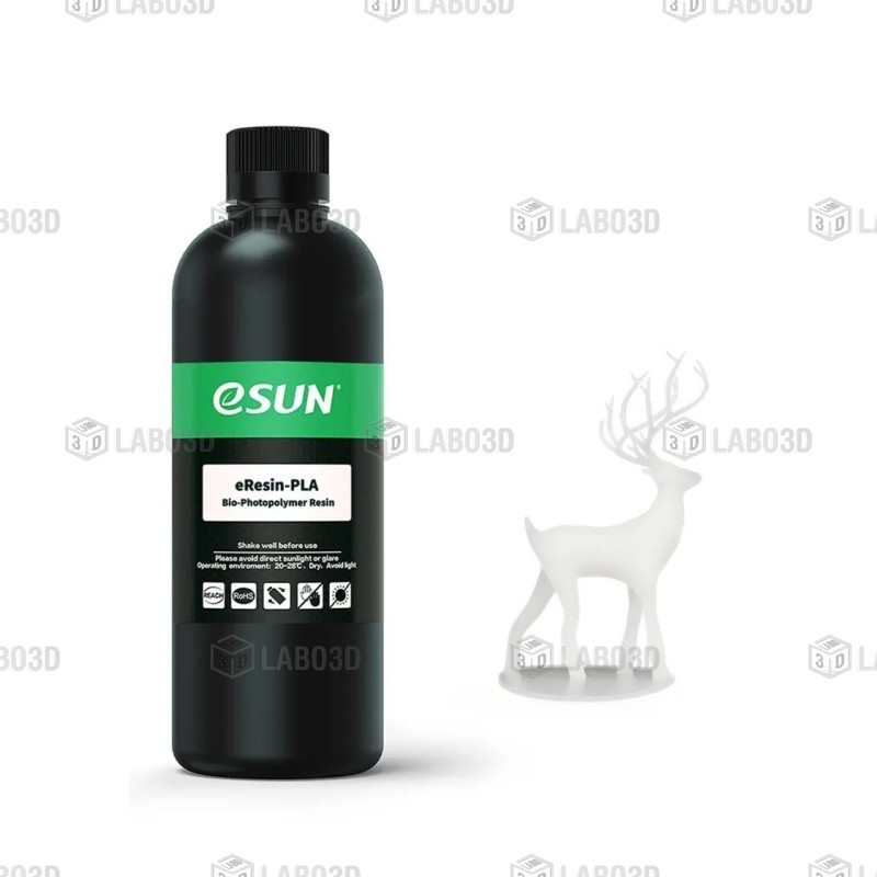 eSUN - eResin PLA-Bio-Photopolymer - Blanc (White) - 1 kg eSUN - eResin PLA-Bio-Photopolymer - Blanc (White) - 1 kg