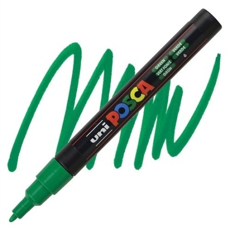 POSCA - PC3M Fine - Vert Foncé (green) - Marqueur Acrylique