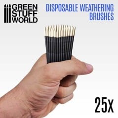 Green Stuff World - Pinceaux Weathering Jetables - 25X - 2420