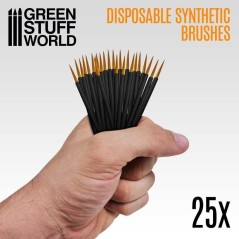 Green Stuff World - Disposable Synthetic Brushes - 25X - 2419