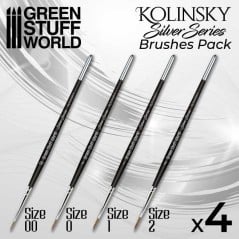 Green Stuff World - Silver Series - Kolinsky Brush Set - 10193