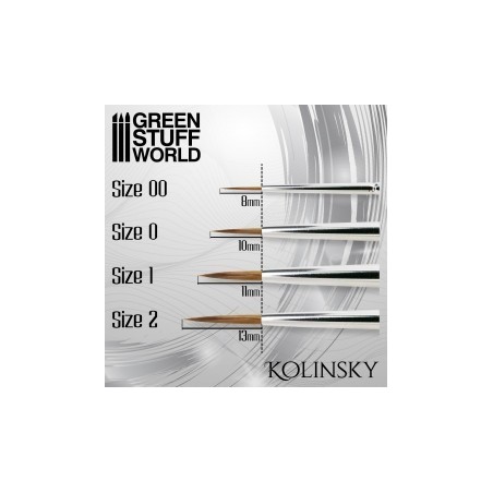 Green Stuff World - Silver Series - Set de Pinceaux Kolinsky - 10193