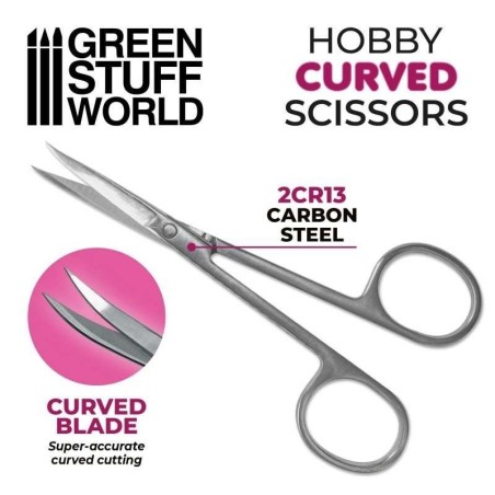 Green Stuff Word - Hobby Scissors - Curved Tip - 3009