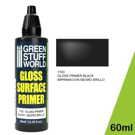 Green Stuff World - Gloss Surface Primer Black - 1743