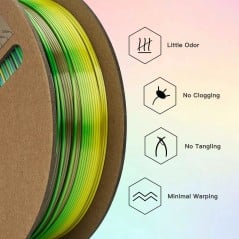Eryone - PLA - Silk Arc-en-ciel Forest (Forest Rainbow) - 1.75mm - 1 Kg