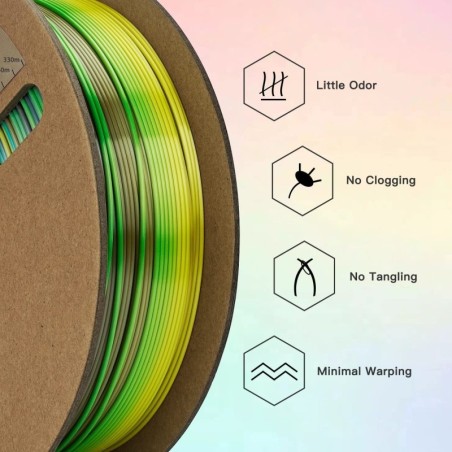 Eryone - PLA - Forest Silk Rainbow - 1.75mm - 1 Kg