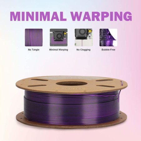 Eryone - PLA Silk Dual-Color - Black & Purple - 1.75mm - 1 Kg