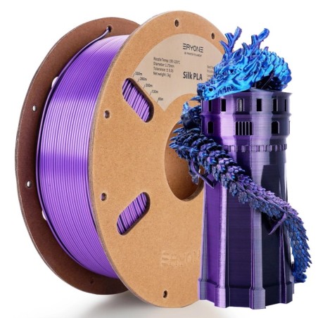 Eryone - PLA Silk Triple-Color - Noir & Bleu & violet (Black & Blue & Purple) - 1.75mm - 1 Kg