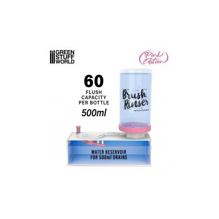 Green Stuff Word - Brush Rinser Bottle - Pink - 500ml - 11885