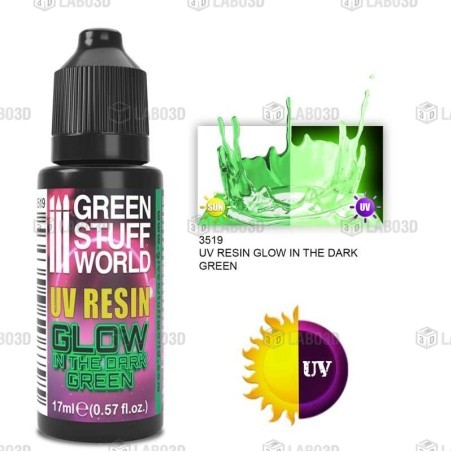 Green Stuff Word - Résine Vert Ultraviolette - Glow - 17ml - 3519