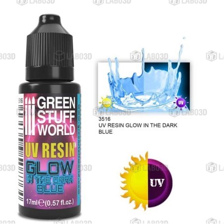 Green Stuff Word - UV Resin Blue - Glow in the Dark - 17ml - 3516