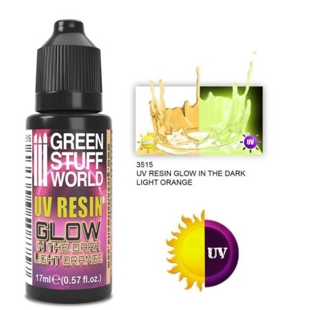 Green Stuff Word - UV Resin Light Orange - Glow in the Dark - 17m - 3515