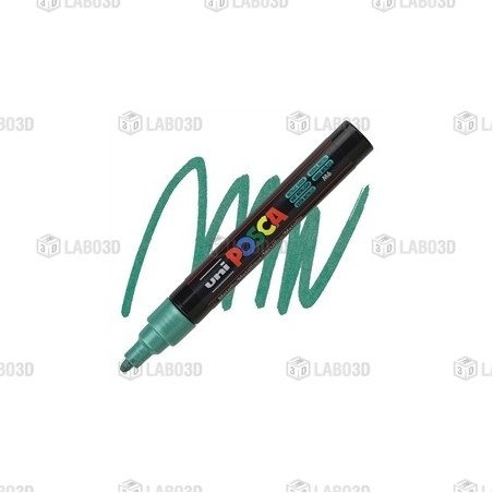 POSCA - PC5M Moyenne - Vert Métal (Metallic Green) - Marqueur Acrylique
