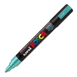 POSCA - PC5M Moyenne - Vert Métal (Metallic Green) - Marqueur Acrylique