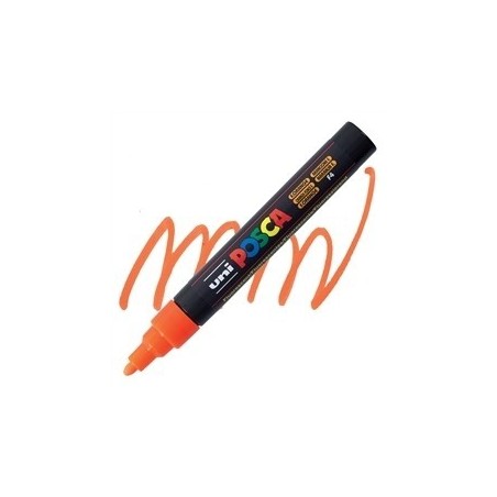 POSCA - PC5M Moyenne - Orange Fluo (Fluorescent Orange) - Marqueur Acrylique