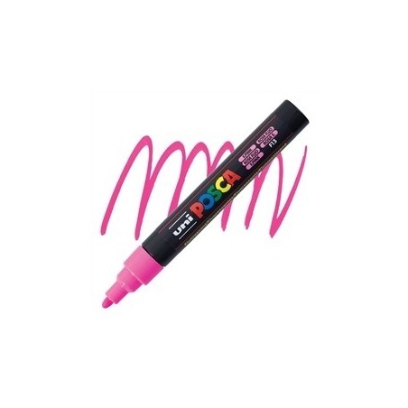 POSCA - PC5M Moyenne - Fluorescent Pink - Acrylic Maker