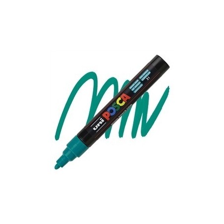 POSCA - PC5M Moyenne - Vert Emeraude (Emerald Green) - Marqueur Acrylique
