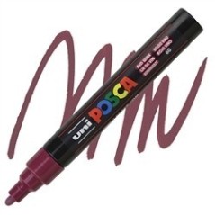 POSCA - PC5M Moyenne -  Lie de Vin (Red Wine) - Marqueur Acrylique