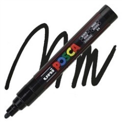 POSCA - PC5M Moyenne - Black - Acrylic Maker