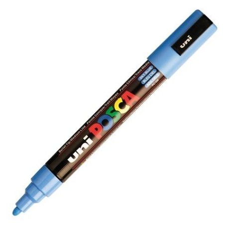 POSCA - PC5M Moyenne - Bleu Ciel (Sky Blue) - Marqueur Acrylique