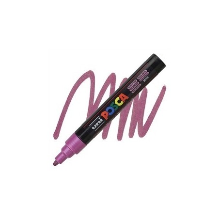 POSCA - PC5M Moyenne - Rose Métal (Metallic Pink) - Marqueur Acrylique