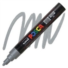 POSCA - PC5M Moyenne - Metallic Silver - Acrylic Maker