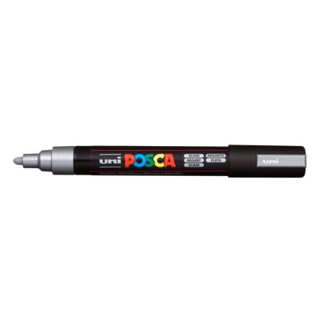 POSCA - PC5M Moyenne - Argent (Metallic Silver) - Marqueur Acrylique