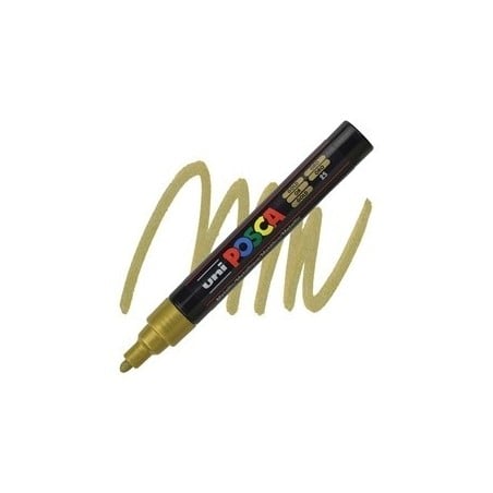 POSCA - PC5M Moyenne - Or (Metallic Gold) - Marqueur Acrylique