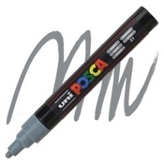POSCA - PC5M Moyenne - Gris (Grey) - Marqueur Acrylique