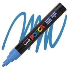 POSCA - PC5M Moyenne - Bleu Ciel (Sky Blue) - Marqueur Acrylique