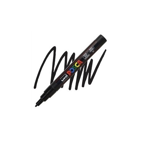 POSCA - PC3M Fine - Noir (Black) - Marqueur Acrylique