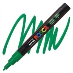 POSCA - PC3M Fine - Vert Foncé (Green) - Marqueur Acrylique
