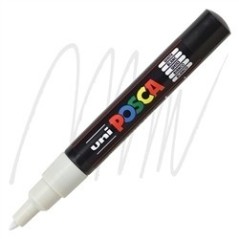 POSCA - PC1M Extra-Fine - Blanc (White) - Marqueur Acrylique