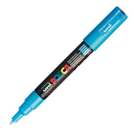 POSCA - PC1M Extra-Fine - Bleu Clair (Light Blue) - Marqueur Acrylique