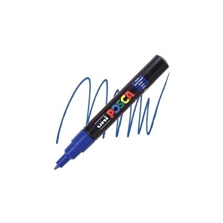 POSCA - PC1M Extra-Fine - Bleu Foncé (Blue) - Marqueur Acrylique