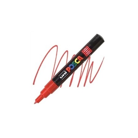 POSCA - PC1M Extra-Fine - Rouge (Red) - Marqueur Acrylique