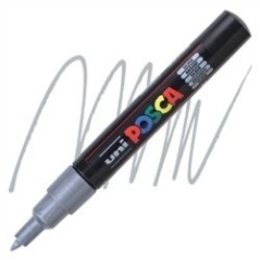 POSCA - PC1M Extra-Fine - Argent (Metallic Silver) - Marqueur Acrylique